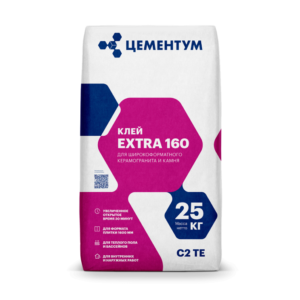 Клей EXTRA 160 для широкоформатного керамогранита и камня